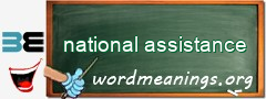 WordMeaning blackboard for national assistance